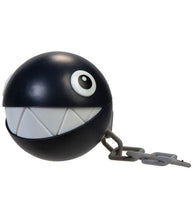Load image into Gallery viewer, Super Mario Chain Chomp 2.5-inch figure with metal chain and glossy black finish.
