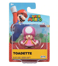 Load image into Gallery viewer, Super Mario Toadette 2.5 inch figure in packaging, featuring detailed design and poseable form.