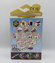 Load image into Gallery viewer, Minecraft Nether Portal toy set packaging showing 15 adventure levels with crafting tools and character collectibles.