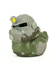 Load image into Gallery viewer, TUBBZ Fallout T-51 collectible duck in detailed cosplay armor.