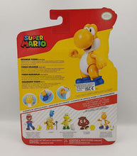 Load image into Gallery viewer, Super Mario Orange Yoshi 4 Inch Figure back of pack