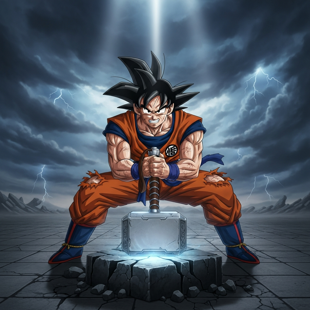 Can Goku lift Thor's hammer?