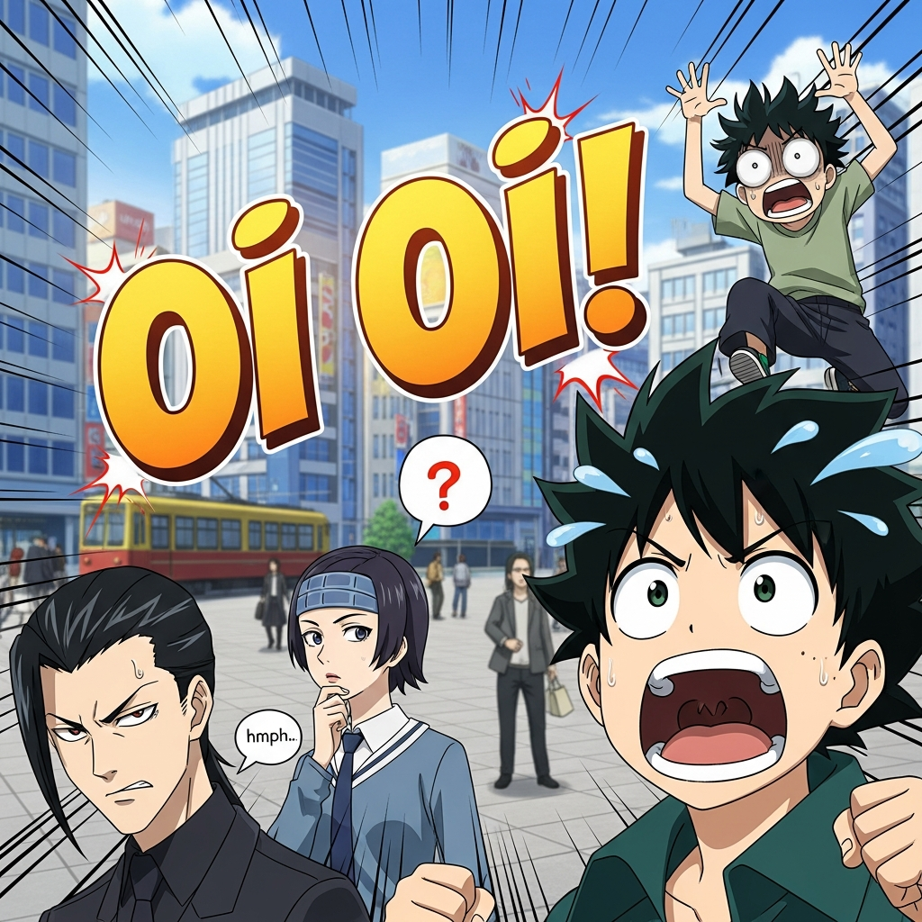What does oi oi oi mean in anime?
