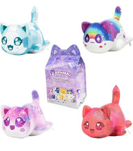Load image into Gallery viewer, Aphmau MeeMeows Mystery 11" Plush from the Celestial Collection, featuring Rainbow Cat, Galaxy Cat, Ruby Cat, and Diamond Cat.
