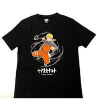 Load image into Gallery viewer, Naruto Shippuden T-Shirt featuring Naruto Uzumaki with swirl design, XLarge size.
