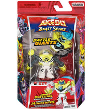Load image into Gallery viewer, Akedo Beast Strike Battle Giants - White Paw in packaging with vibrant design and Double Strike Armor.
