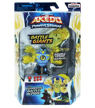 Load image into Gallery viewer, Akedo Power Storm Battle Giants Thoraxis action figure in packaging with elemental battle action features.
