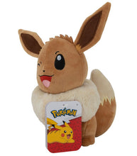 Load image into Gallery viewer, Eevee Winking 8" Plush Pokemon toy, ultra-soft fabric, featuring expressive wink and bushy tail.
