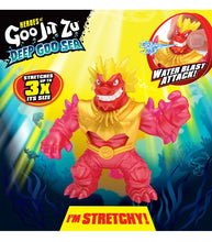 Load image into Gallery viewer, Heroes of Goo Jit Zu Deep Goo Sea Blazagon toy with Water Blast Attack feature, stretches up to 3x its size.
