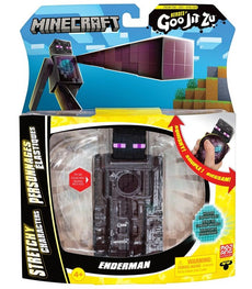 Stretchy Heroes of Goo Jit Zu Minecraft Enderman toy in packaging with pixel-style design.