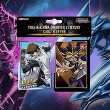 Load image into Gallery viewer, Yugi &amp; Kaiba Sleeves 100 Pack with iconic artwork celebrating 25 years of Yu-Gi-Oh!
