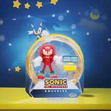 Load image into Gallery viewer, Sonic The Hedgehog Knuckles figure with collectible spring accessory in packaging.
