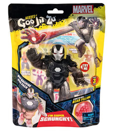 Heroes of Goo Jit Zu Marvel War Machine action figure in Goo Shifter form with squishy, color-transforming goo.