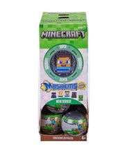 Load image into Gallery viewer, Mash'ems Minecraft Series 1 collectible figures in packaging with mystery capsules and Minecraft character illustrations.
