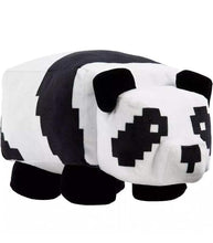 Load image into Gallery viewer, Minecraft Panda Plush 8 Inch toy with pixelated black-and-white design.
