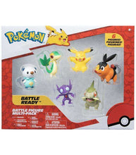 Load image into Gallery viewer, Pokemon Battle Figures Multi Pack Wave 6 - Sableye, Axew, Snivy,  Tepig,  Oshawott,  Pikachu.
