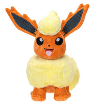 Load image into Gallery viewer, Pokemon 8" Plush Flareon with soft fiery-red fur and expressive eyes.
