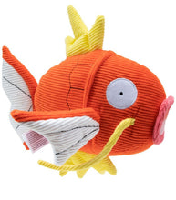 Load image into Gallery viewer, Pokemon 8" corduroy plush Magikarp with vibrant orange scales and expressive eyes.

