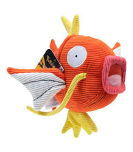 Load image into Gallery viewer, Pokemon 8" Corduroy Plush - Magikarp with orange scales and wide eyes.
