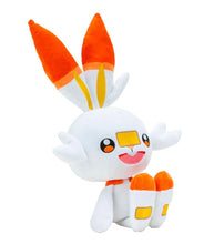 Load image into Gallery viewer, Scorbunny 12" Pokemon Plush toy with energetic and detailed design.
