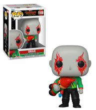 Load image into Gallery viewer, Marvel Guardians of the Galaxy Pop! Vinyl Figure - Holiday Drax with festive sweater and present.
