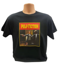 Load image into Gallery viewer, Officially licensed Pulp Fiction t-shirt featuring Jules and Vincent, medium size.
