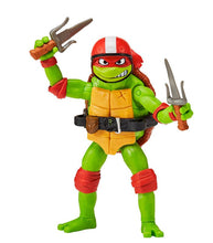 Load image into Gallery viewer, Teenage Mutant Ninja Turtles Movie Battle Cycle with Raphael action figure and transformable side car.
