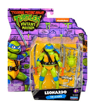 Load image into Gallery viewer, Teenage Mutant Ninja Turtles Movie Leonardo Action Figure in Mutant Mayhem packaging.
