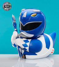 Load image into Gallery viewer, TUBBZ Power Rangers Blue Ranger collectible duck in iconic blue suit and helmet, limited edition.

