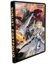Load image into Gallery viewer, Yu-Gi-Oh! Albaz Ecclesia Tri-Brigade 9-pocket duelist portfolio with artwork, holds 180 cards.

