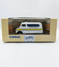 Load image into Gallery viewer, Corgi Bedford Dormobile die-cast model in packaging, limited edition collectible.

