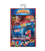 Load image into Gallery viewer, Akedo Ultimate Arcade Warriors Versus Pack - Slashshot VS Epic Chux action figures in packaging.
