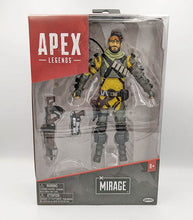 Load image into Gallery viewer, Apex Legends 6" action figure of Mirage with accessories and articulation points.
