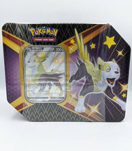 Load image into Gallery viewer, Pokémon TCG Shining Fates Tin featuring Boltund V card and booster packs.
