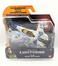 Load image into Gallery viewer, Lightyear Hyperspeed Series XL-15 with Buzz Lightyear figure in packaging.
