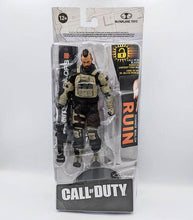 Load image into Gallery viewer, Call of Duty Ruin action figure in packaging with accessories and articulation.
