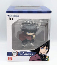 Load image into Gallery viewer, Chibi Masters Demon Slayer Giyu Tomioka anime figure in display box.
