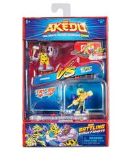 Load image into Gallery viewer, Akedo Ultimate Arcade Warriors Versus Pack - Cromag vs Epic Tailwhip action figures in packaging.
