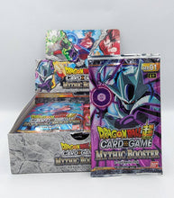 Load image into Gallery viewer, Dragon Ball Super Card Game Mythic Booster Pack with reprints and gold stamp.
