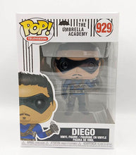 Load image into Gallery viewer, Umbrella Academy Diego POP! Vinyl Figure in display box.
