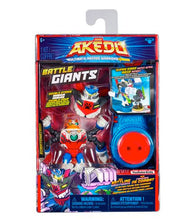 Load image into Gallery viewer, Akedo Ultimate Arcade Warriors Battle Giants Scratch-Atron action figure in packaging.
