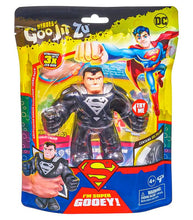 Load image into Gallery viewer, Heroes of Goo Jit Zu Kryptonian Armor Superman toy in packaging, stretchy and squishy figure suitable for ages 4 and up.
