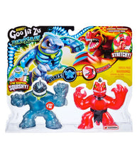 Load image into Gallery viewer, Goo Jit Zu Dino X-Ray Fossil Faceoff Thrash vs Verapz action figures packaging.
