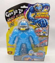 Load image into Gallery viewer, Heroes of Goo Jit Zu Air Vac Thrash action figure in packaging with galaxy design and pump power feature.
