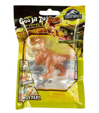 Load image into Gallery viewer, Goo Jit Zu Jurassic World Minis T-Rex toy in packaging, stretchy dinosaur.
