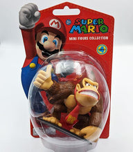 Load image into Gallery viewer, Super Mario 2.5 inch mini figure of Donkey Kong in packaging, featuring signature red tie.
