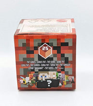 Load image into Gallery viewer, Minecraft Mini-Figure TNT Series 25 Blind Box packaging with pixelated design and mystery character hint.
