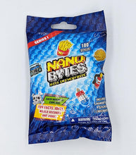 Load image into Gallery viewer, Nanobytes Blind Bag packaging featuring colorful micro-sized items and digital world theme.
