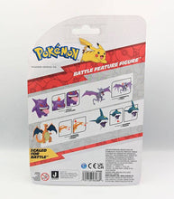 Load image into Gallery viewer, Back of the Pokemon Battle Figure - Gengar packaging with battle features.
