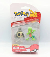 Load image into Gallery viewer, Duskull and Treecko Pokemon battle figures in packaging.
